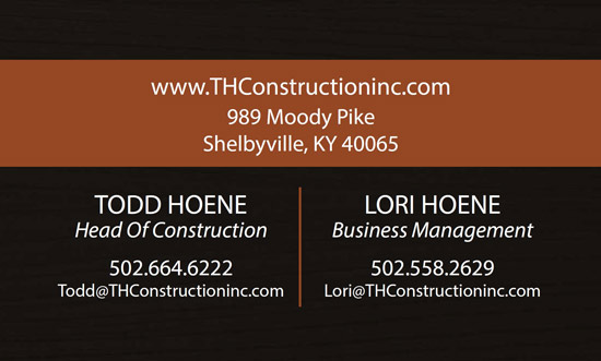 Construction Business card